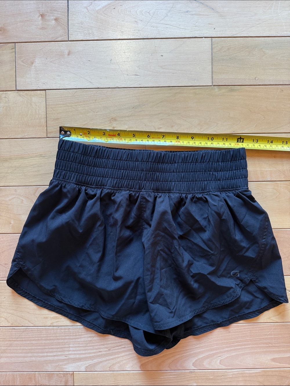 GAP Black High Smocked Waist Athletic Shorts